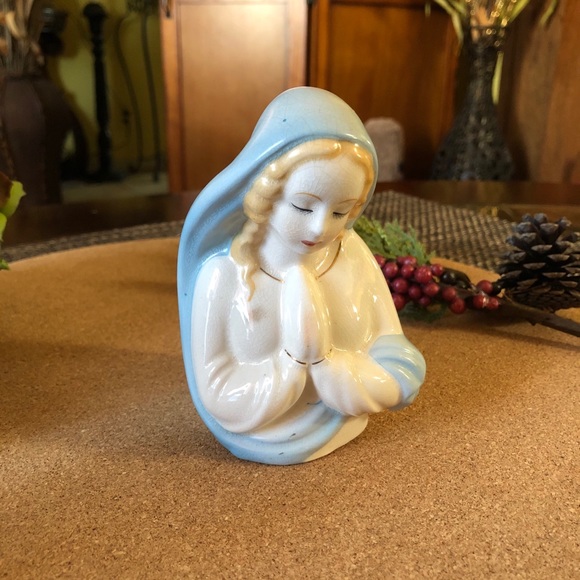 Mid Century Virgin Mary Madonna Vase Planter - Picture 1 of 7